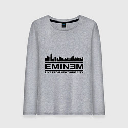 Лонгслив хлопковый женский Eminem: Live from NY, цвет: меланж