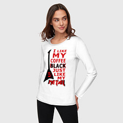 Лонгслив хлопковый женский Mindless Self Indulgence - Coffee black, цвет: белый — фото 2
