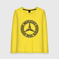 Лонгслив хлопковый женский Mercedes-Benz, цвет: желтый