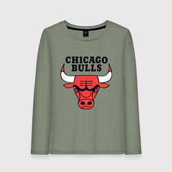 Лонгслив хлопковый женский Chicago Bulls, цвет: авокадо