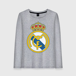 Лонгслив хлопковый женский Real Madrid FC, цвет: меланж