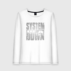 Лонгслив хлопковый женский System of a Down, цвет: белый