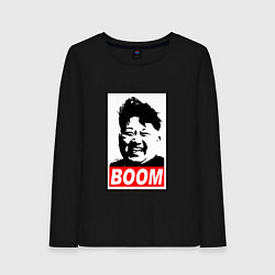 Лонгслив хлопковый женский BOOM: Kim Chen Eun, цвет: черный