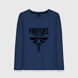 Лонгслив хлопковый женский Fireflies: Look for the Light, цвет: тёмно-синий