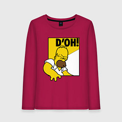 Лонгслив хлопковый женский Homer D'OH!, цвет: маджента
