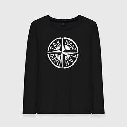 Лонгслив хлопковый женский Taknado Stone Island, цвет: черный