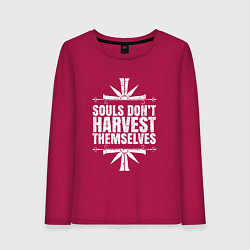 Лонгслив хлопковый женский Harvest Themselves, цвет: маджента