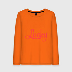 Женский лонгслив Lucky logo