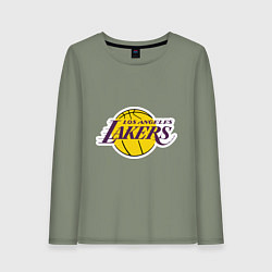 Лонгслив хлопковый женский LA Lakers, цвет: авокадо