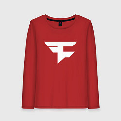 Лонгслив хлопковый женский FAZE Symbol, цвет: красный