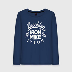 Лонгслив хлопковый женский Brooklyn: Iron Mike, цвет: тёмно-синий