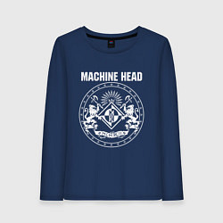Лонгслив хлопковый женский Machine Head MCMXCII, цвет: тёмно-синий