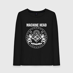 Лонгслив хлопковый женский Machine Head MCMXCII, цвет: черный