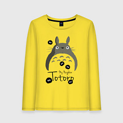 Лонгслив хлопковый женский My Neighbor Totoro, цвет: желтый