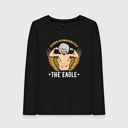 Лонгслив хлопковый женский Khabib: The Eagle, цвет: черный