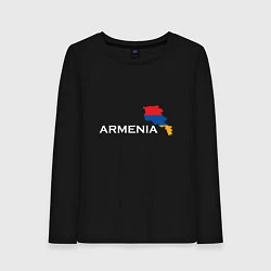 Лонгслив хлопковый женский Армения, цвет: черный