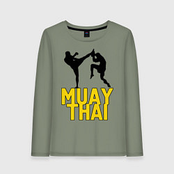 Лонгслив хлопковый женский Muay Thai, цвет: авокадо