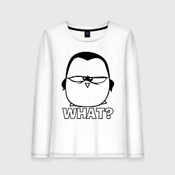 Женский лонгслив What?