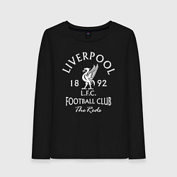 Лонгслив хлопковый женский Liverpool: Football Club, цвет: черный