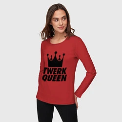 Лонгслив хлопковый женский Twerk Queen, цвет: красный — фото 2