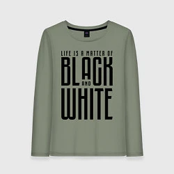 Лонгслив хлопковый женский Juventus: Black & White, цвет: авокадо