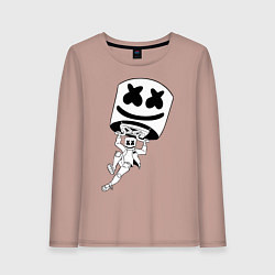 Лонгслив хлопковый женский Marshmello King, цвет: пыльно-розовый