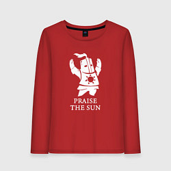 Лонгслив хлопковый женский Praise the Sun, цвет: красный