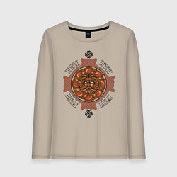 Лонгслив хлопковый женский РУСИЧ, цвет: миндальный