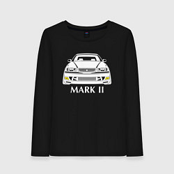 Лонгслив хлопковый женский Toyota Mark2 JZX100, цвет: черный