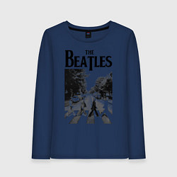 Лонгслив хлопковый женский The Beatles: Mono Abbey Road, цвет: тёмно-синий