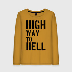 Женский лонгслив High way to hell