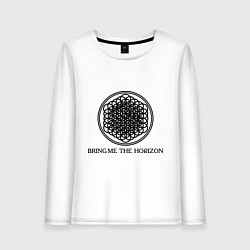 Лонгслив хлопковый женский Bring me the horizon, цвет: белый