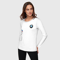 Лонгслив хлопковый женский BMW M PREFORMANCE, цвет: белый — фото 2