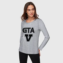 Лонгслив хлопковый женский GTA 5, цвет: меланж — фото 2