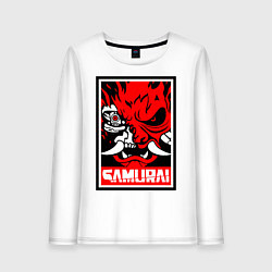 Женский лонгслив Cyberpunk 2077: Samurai Poster