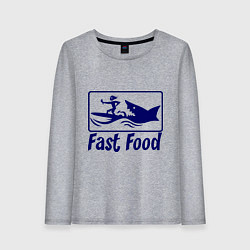 Женский лонгслив Shark fast food