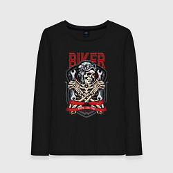 Женский лонгслив Cool biker Skull