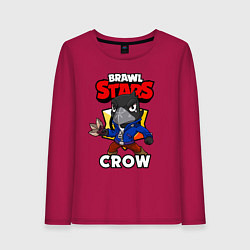 Лонгслив хлопковый женский BRAWL STARS CROW, цвет: маджента