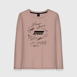 Женский лонгслив Ateez автографы