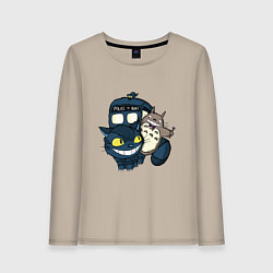 Женский лонгслив Tardis Totoro
