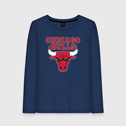 Лонгслив хлопковый женский CHICAGO BULLS, цвет: тёмно-синий