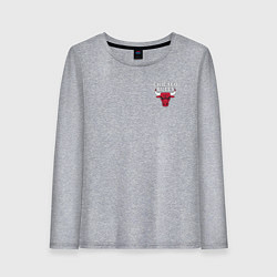 Лонгслив хлопковый женский CHICAGO BULLS, цвет: меланж