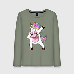 Женский лонгслив Dabbing Unicorn