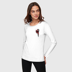 Лонгслив хлопковый женский Киокушинкай, цвет: белый — фото 2