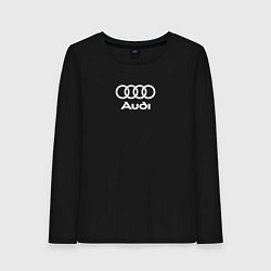 Лонгслив хлопковый женский Audi Ауди, цвет: черный