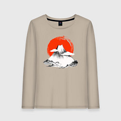 Женский лонгслив Гора Фудзияма