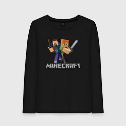 Лонгслив хлопковый женский MINECRAFT, цвет: черный