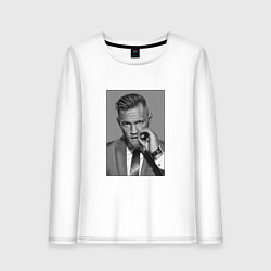 Лонгслив хлопковый женский Conor McGregor, цвет: белый