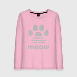 Лонгслив хлопковый женский Meow, цвет: светло-розовый