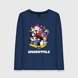 Лонгслив хлопковый женский UNDERTALE, цвет: тёмно-синий